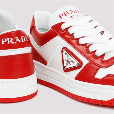 prada patent leather sneakers red|prada downtown leather sneakers.